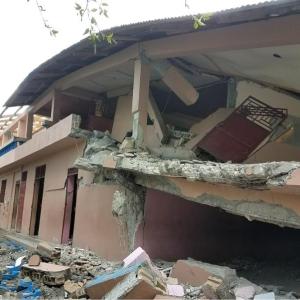 2018 earthquake damage to classrooms of St Gabriel School for Girls in Gros Morne, Haiti. Courtesy photo