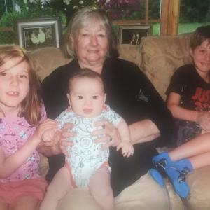 Elise Roberts with her grandchildren. Courtesy of Doug Roberts