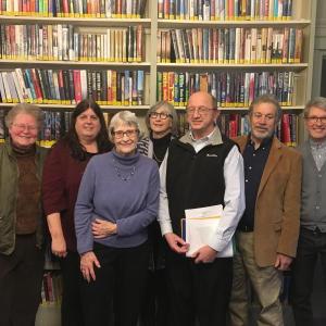 2019 Board of Trustees of Wiscasset Public Library, from left: Cheryl Rust, Linda Bleile, Cindy Fischer, Sally Gemmill, Tom Boudin, Richard Litz and Greg Uthoff. Not pictured are Sandra Crehore and Kris Niederlitz. Courtesy of Wendy Ross