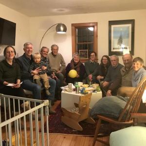 The Westport Island Democratic Committee at its Feb. 11 meeting and potluck. Courtesy of April Thibodeau