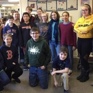 Pictured here with math teacher Katie Rittershaus are all of CTL's after-school Mathcounts participants, many of whom were winners in the regional competition on Jan. 26. Courtesy of CTL