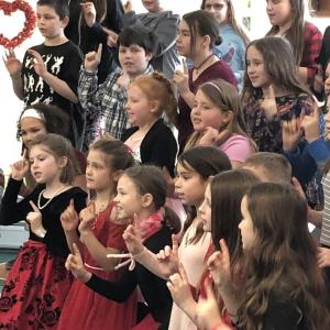 St. Andrews Village, Wiscasset Elementary School, Valentine’s Day, singing