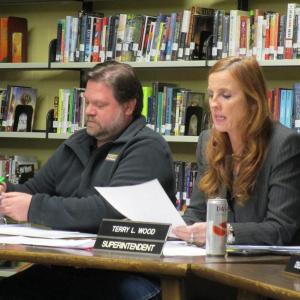 School Committee Chairman Michael Dunn and Superintendent Terry Wood Feb. 12. PHIL DI VECE/Wiscasset Newspaper