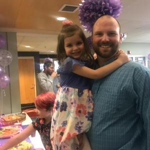 Wiscasset's Wren Fairfield, 3, and her father P.J. Fairfield. SUSAN JOHNS/Wiscasset Newspaper