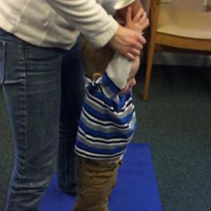 A young yoga participant at a Healthy Kids playgroup. Courtesy photo