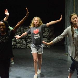 Heartwood theater summer camp students, enjoying dance/movement. Jenny Mayher photo
