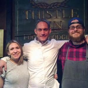 The Thistle Inn owners Anya and Dick Reid with new head chef Alex McDonald, right. MARGARET HOFFMAN/Boothbay Register