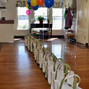 All 74 members of the Lincoln Home staff received gifts March 27. Kim Traina photo