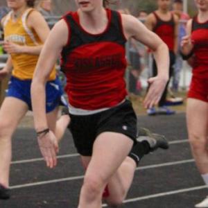 Grace Webber, WMHS Class of 2017, won the 100-meter hurdles and 200-meter dash at last year’s alumni meet that featured current and former Boothbay and Wiscasset high school track and field athletes. File photo