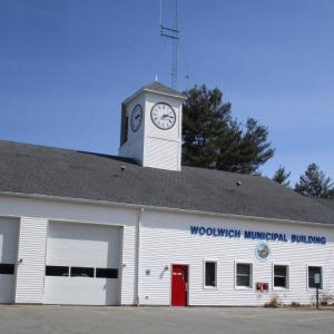 The Woolwich Municipal Building and fire station on Nequasset Road. PHIL DI VECE/Wiscasset Newspaper