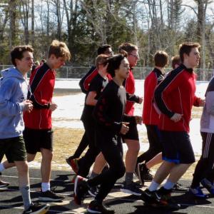 The Wolverines at the Thursday, April 11, practice. PHIL DI VECE/Wiscasset Newspaper
