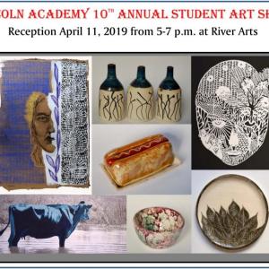 Lincoln Academy’s 10th annual Student Art Show runs April 11-26 at River Arts Gallery in Damariscotta. Courtesy of the venue