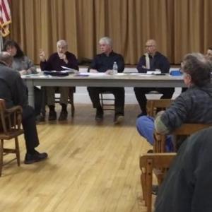 Edgecomb Budget Committee members meet with residents and selectmen to present the proposed 2019-20 commitment. JANE CARPENTER/Boothbay Register