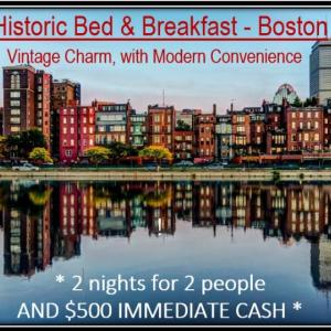 College Club of Boston B&B, in Boston's Back Bay Area - 2 nights w/ breakfast and $500 immediate spending money. Courtesy of Heartwood
