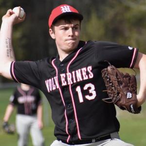 Haiden Dunning fanned 12 Oak Hill batters Saturday. PHIL DI VECE/Wiscasset Newspaper