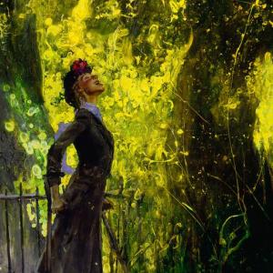 Jamie Wyeth, “Catching Pollen,” 2012 Enamel, oil, and gesso on canvas 60 x 40 inches, 70 x 50 inches (framed), The Phyllis and Jamie Wyeth Collection