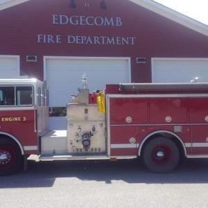 Edgecomb’s latest addition, this replacement for Engine #3, arrived on June 13 from New York. Courtesy of Roy Potter, Edgecomb Fire Department