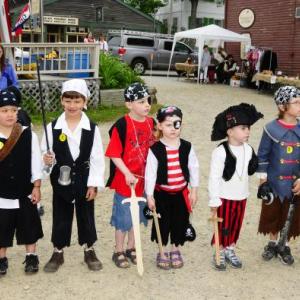 Kid Pirates in Costume: Final contestants line up for the Kid Pirates Costume during a past Pirate Rendezvous. What will they be wearing this year? Greg Latimer ohoto