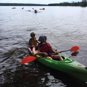 One of the silly games at the first Love the Lake Regatta. Courtesy of Midcoast Conservancy