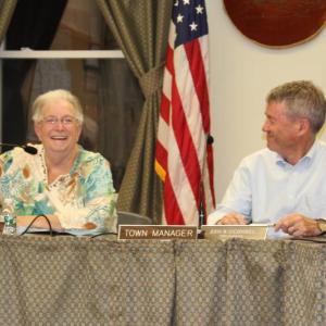 Chair Judy Colby and now permanent town manager John O'Connell. GINA HAMILTON/Wiscasset Newspaper