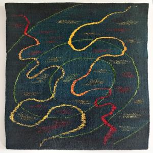“Melodic Journey III” by Betsy Wing of Woodstock, VT. Wing is one of the 16 tapestry weavers in the exhibition opening at Down East Gallery Aug. 6. Courtesy photo