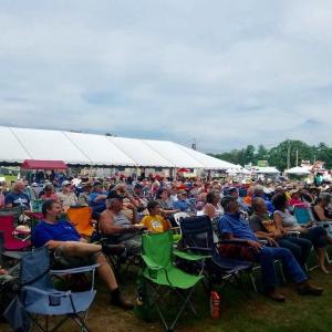 Some of the bluegrass fans attending one of the performances at the August 2018 Blistered Fingers Blluegrass Festival. Courtesy of event website