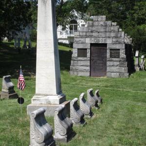 The obelisk marking the final resting place of Samuel Emerson Smith, Maine’s 10th governor, is at Evergreen Cemetery off Hodge Street, Wiscasset. PHIL DI VECE/Wiscasset Newspaper