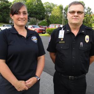Wiscasset’s new Deputy EMS Director Erin Bean with Director Dennis Simmons. PHIL DI VECE/Wiscasset Newspaper
