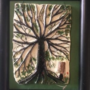 Junior Enya Waterbury’s glazed ceramic wall hanging is among the artworks by Wiscasset Middle High School art students in the upcoming Wiscasset Art Walk Sept. 26 from 5 to 8 p.m. Courtesy of Lucia Droby
