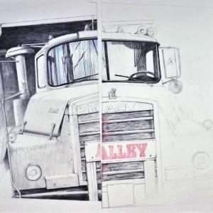 “Danny’s Truck” - (1998/99) - pencil & colored pencil - 20” x 24½" - Brenda Bettinson. Melville McLean photo Brenda Bettinson