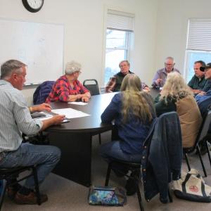 Robert Prue of Pine Tree Engineering of Bath will provide estimates for improvements at Nequasset Park. PHIL DI VECE/Wiscasset Newspaper