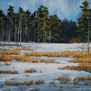 Waldoboro artist George Wardwell’s paintings in the new show at Damariscotta River Grill, “Jefferson Marsh.” The show runs through Dec. 1. Courtesy of the venue George Wardwell