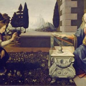 Leonardo da Vinci - “The Annunciation” circa 1472 - Uffizi Gallery. This painting and others will be featured in “Leonardo: The Works,” an Exhibition on Screen documentary, at the Harbor Theater Nov. 8. Courtesy of the venue