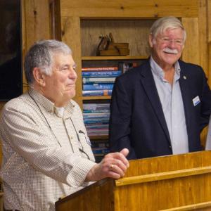 WYC’s newly elected commodore, Jack Dexter, left, and Don Davis. Carl Ward photo