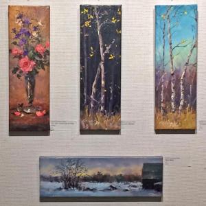 Artist Sandra Leinonen Dunn has contributed four oil paintings to the “Little Holiday” show. Courtesy of the venue
