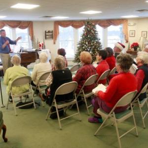 Lincoln Home residents enjoying the Hearts Ever Young (HEY) Christmas and New Year’s show. Bob Gorrill photo