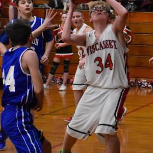 Cory Ricker in the fourth period of Monday’s game. PHIL DI VECE/Wiscasset Newspaper