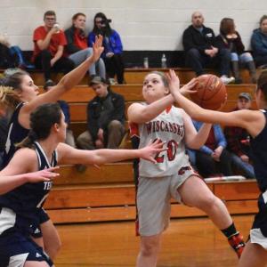 Kateleen Trask during the Telstar game on Senior Night. PHIL DI VECE/Wiscasset Newspaper