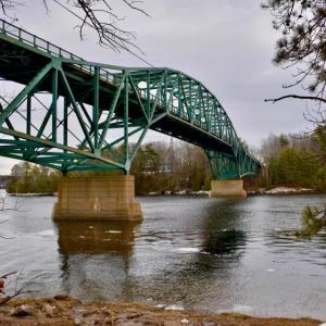 Max L. Wilder Memorial Bridge as seen recently from the shore on the Woolwich side of the Sasanoa River. PHIL DI VECE/Wiscasset Newspaper