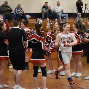 Wiscasset Middle High School senior Kateleen Trask played her final varsity basketball game for the Wolverines at Stover Auditorium Feb. 1. PHIL DI VECE/Wiscasset Newspaper