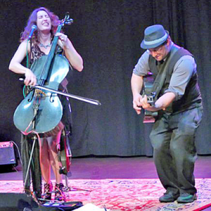 Rebecca Roudman and and Jason Eckl, Dirty Cello, in concert April 4. Courtesy photo