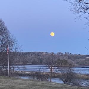 The super moon over the Sheepscot River in Wiscasset. Courtesy of Maggie Zieg