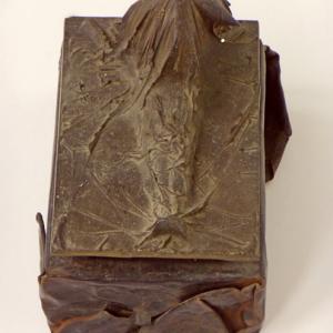 “Oracle” stone and metal sculpture by Don Meserve.