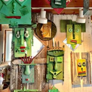 Sneak peek at the “Green Man Tour” - works by John M.T. Seitzer at Joy to the Wind Gallery. Courtesy of the gallery John M.T. Seitzer