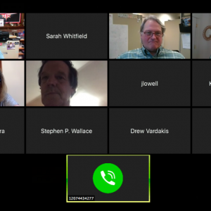 Planning Board members on Zoom hear a pre-application proposal on a community solar project.