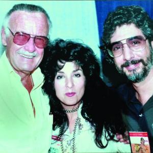 Gary Guzzo, far right, during those Marvel Comics years with Stan Lee, far left, and glamour artist Olivia. Courtesy photo