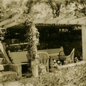 Vintage photograph showing the original wooden pergola that was once at the Sunken Garden. Courtesy photo