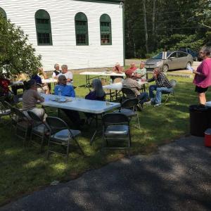 A scene from the 2017 Westport Island Labor Day picnic. Courtesy of Jeff Tarbox
