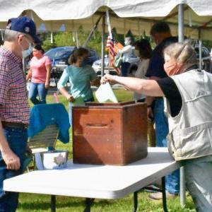 Casting ballots on the marijuana ordinances. PHIL DI VECE/Wiscasset Newspaper