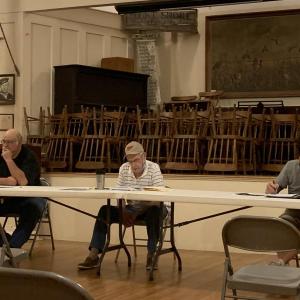 Westport Island selectmen meet at the old town hall Aug.24. SARAH WHITFIELD/Wiscasset Newspaper